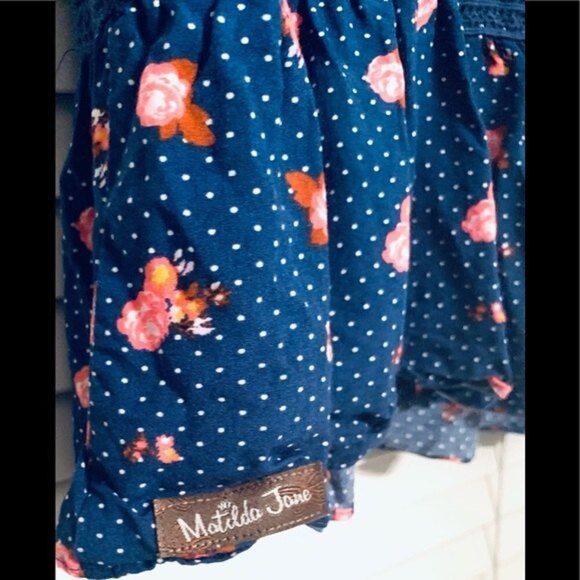 Matilda Jane Floral Print Blouse Top Long Sleeve Large - Picture 7 of 14